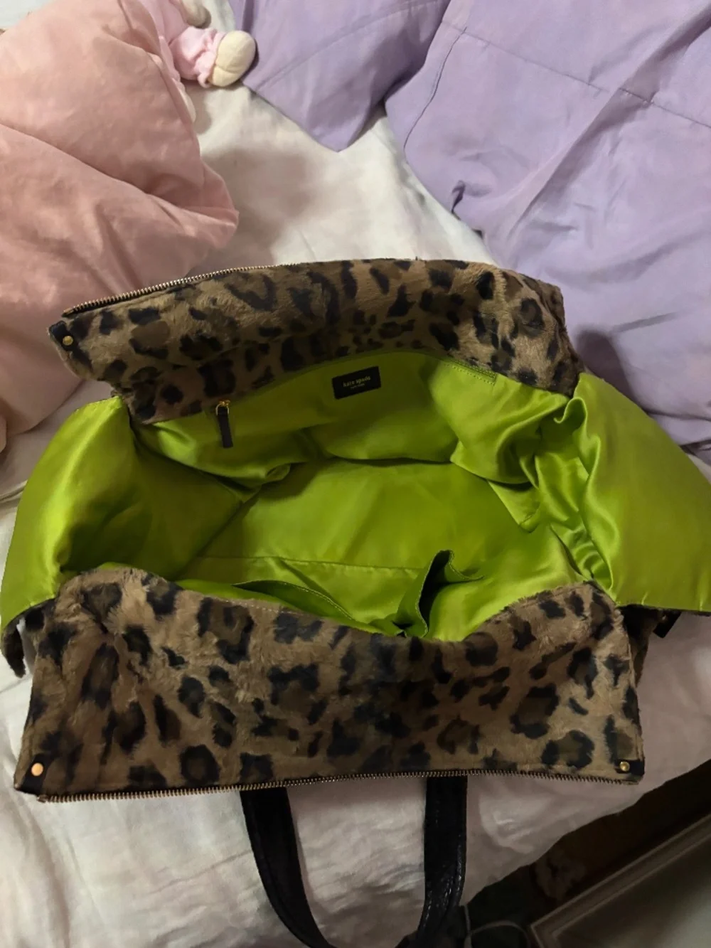 KATE SPADE CHEETAH PRINT SMALL DUFFLE